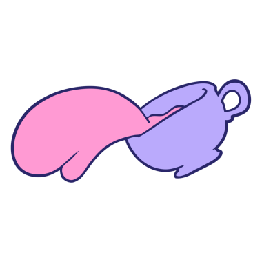 parlak neon rengi kahve fincanı