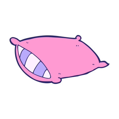 parlak neon renkli çizgi film yastığı