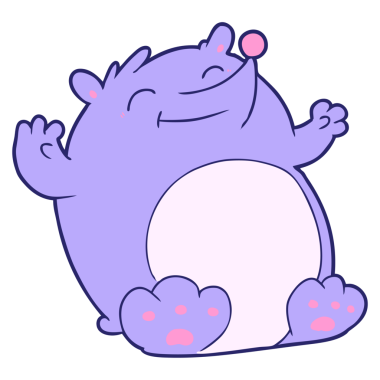 parlak neon renkli çizgi film ayısı