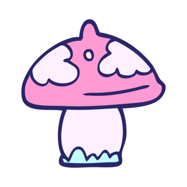 parlak neon renginde karalama mantarı