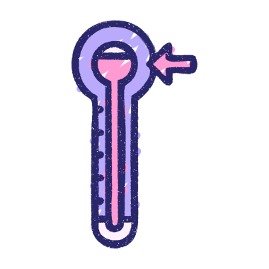 Sıcak Termometre Tebeşiri Parlak neon rengi çiziyor