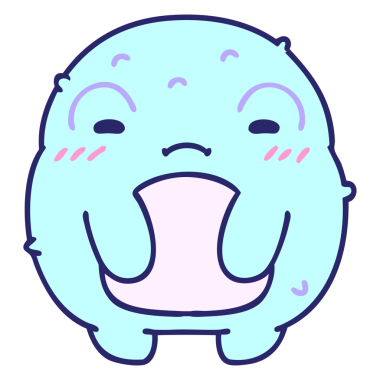 Parlak neon renkli üzgün küçük bir kurbağanın çizgi filmi