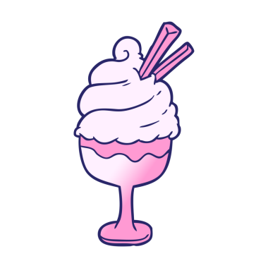 parlak neon renkli karikatür dondurma tatlısı