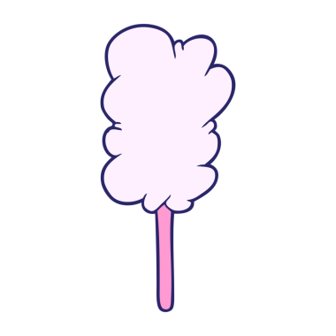 parlak neon renkli çubuk üzerinde şeker diş ipi