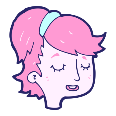 parlak neon renkli güzel kadın yüzü