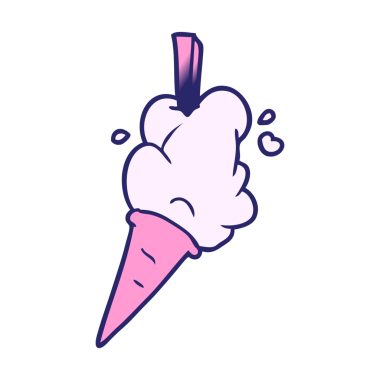 parlak neon renkli çizgi film dondurması