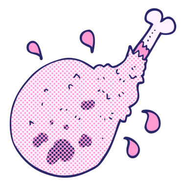 Parlak neon renkli serbest çizim çizgi film eti