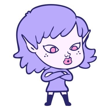 Parlak neon renkli güzel elf kızı.