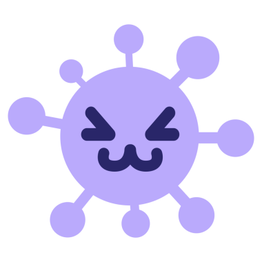 Parlak neon renkli ortalama kedi virüsü