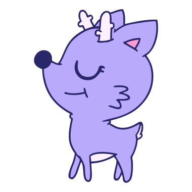 Parlak neon renkli şirin kırmızı burunlu ren geyiği çizimi