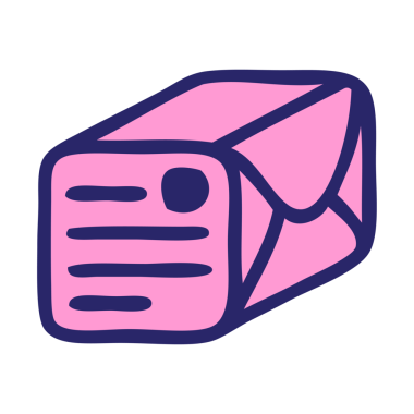 Parlak neon renkli kağıdın şirin bir karikatürü.