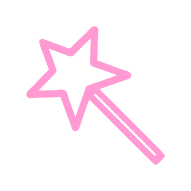 parlak neon rengi sihirli değnek simgesi simgesi