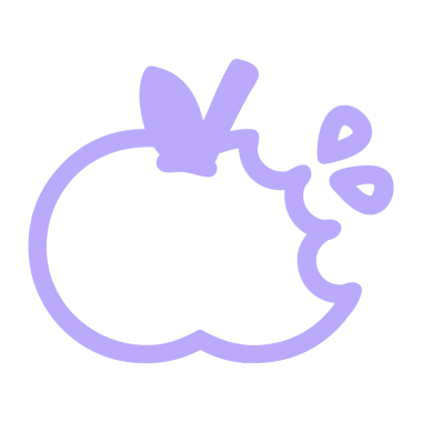 Parlak neon renkli ısırılmış elma sembolü simgesi