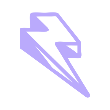 parlak neon renkli yıldırım simgesi