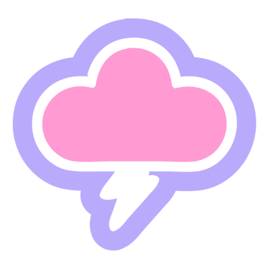 Fırtına bulutu simgesi simgesi parlak neon rengi