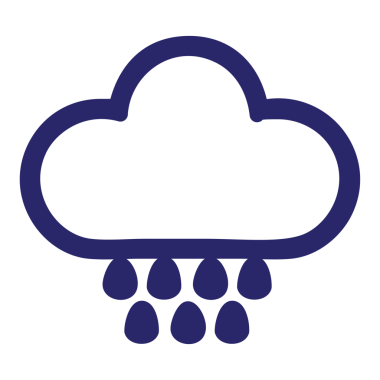 parlak neon rengi yağmur bulutu simgesi simgesi