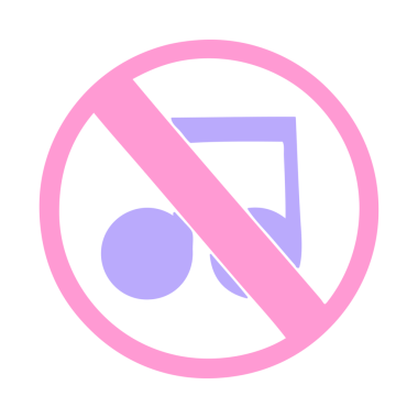 parlak neon rengi müzik yasağı sembolü