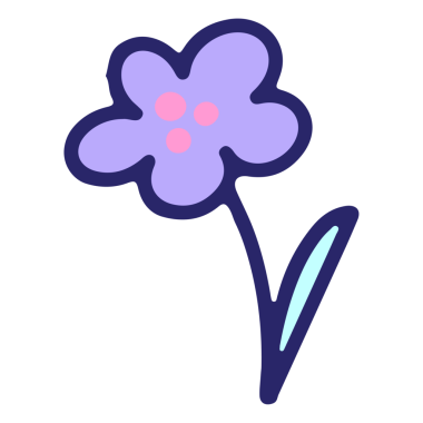 Parlak neon renginde basit çiçek tasarımı