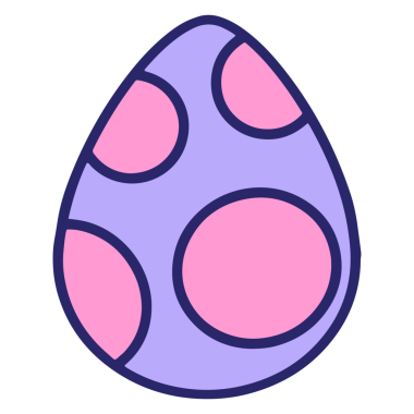 Parlak neon renkli şirin paskalya yumurtası tasarımı