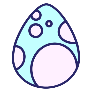 Parlak neon renkli şirin paskalya yumurtası tasarımı