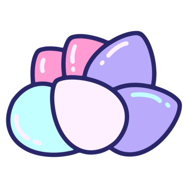 Parlak neon renkli şirin paskalya yumurtaları tasarımı