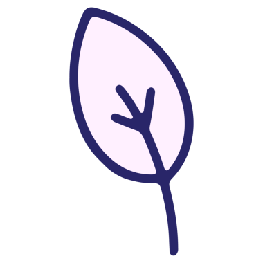 Parlak neon renkli basit yaprak illüstrasyonu