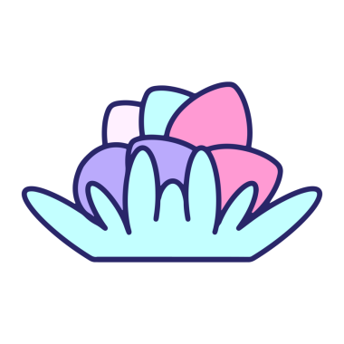 Parlak neon renkli şirin paskalya yumurtası tasarımı