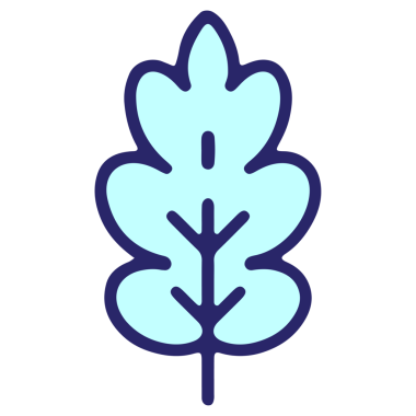 parlak neon rengi meşe yaprağı tasarımı