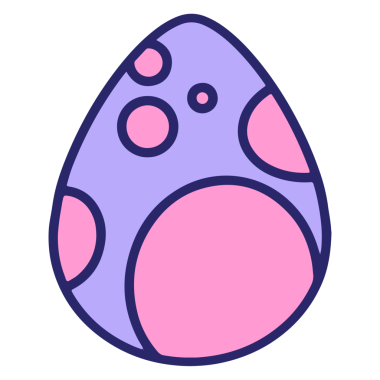 Parlak neon renkli şirin paskalya yumurtası tasarımı