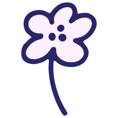 Parlak neon renginde basit çiçek tasarımı