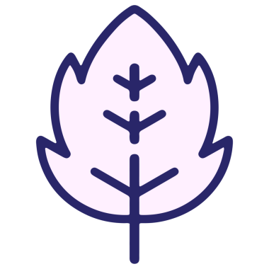 Parlak neon renkli basit yaprak illüstrasyonu