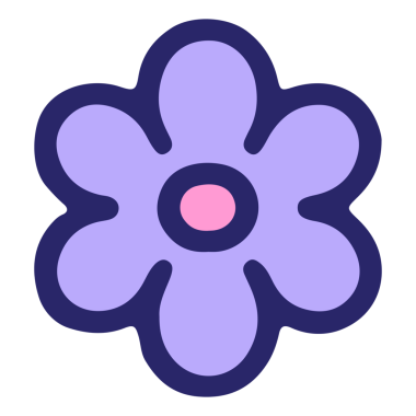 Parlak neon renginde basit çiçek tasarımı