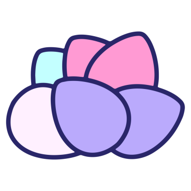 Parlak neon renkli şirin paskalya yumurtası tasarımı