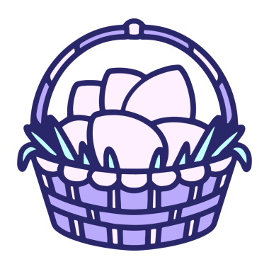 Paskalya sepeti parlak neon rengi