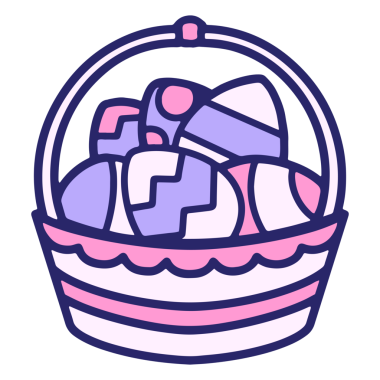 Paskalya sepeti parlak neon rengi