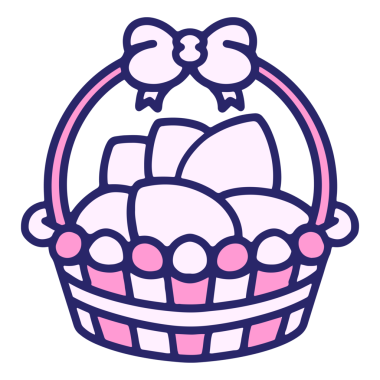 Paskalya sepeti parlak neon rengi