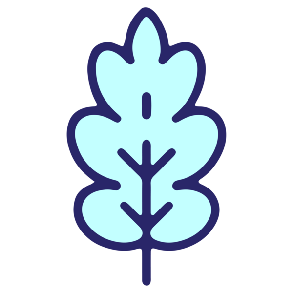 parlak neon rengi meşe yaprağı tasarımı