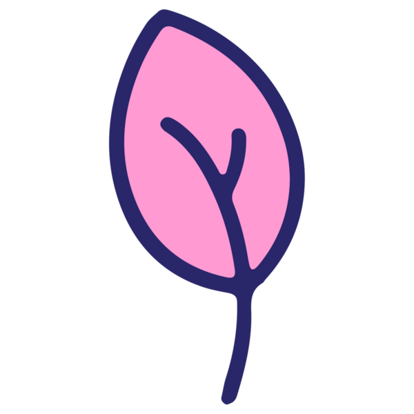 Parlak neon renkli basit yaprak illüstrasyonu