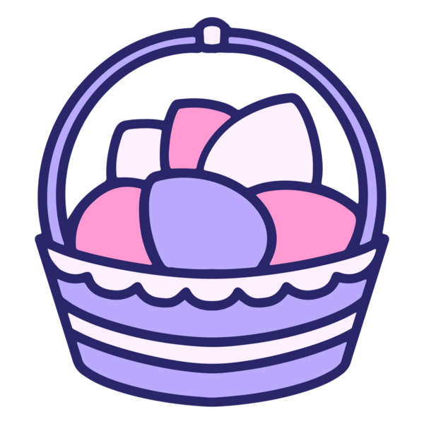 Paskalya sepeti parlak neon rengi