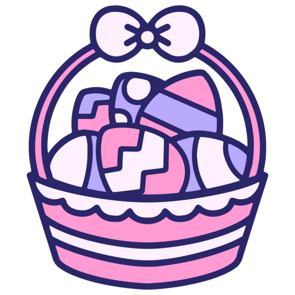 Paskalya sepeti parlak neon rengi