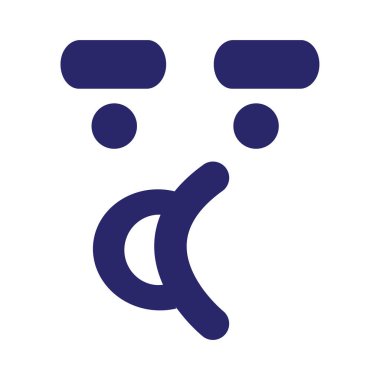 parlak neon rengi konuşan yüz simgesi