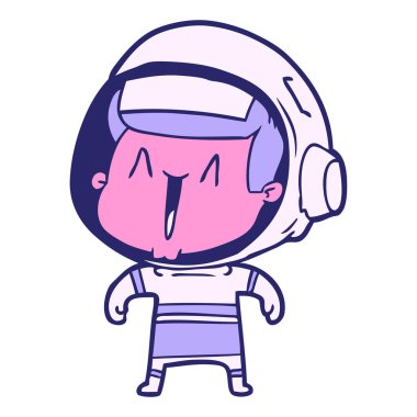 parlak neon renkli astronot adam.