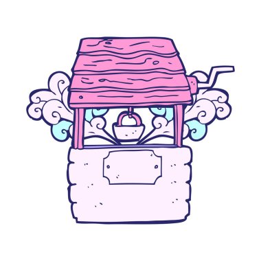 parlak neon renginde karikatür