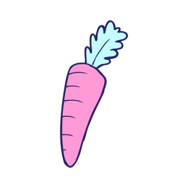 parlak neon renkli çizgi film havucu