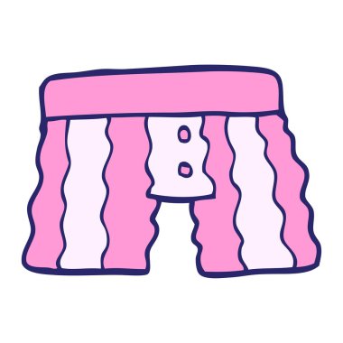 karikatür karalama iç çamaşırları parlak neon rengi