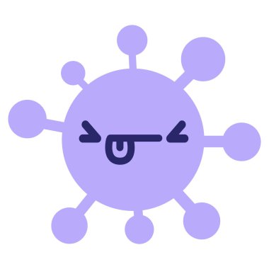 parlak neon renginde kızgın virüs