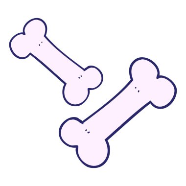 Parlak neon renkli eski kemikler serbest çizilmiş siyah beyaz çizgi film