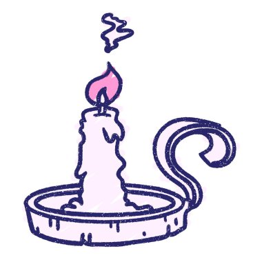 Mum Tutucu Tebeşiri Parlak neon rengi çiziyor