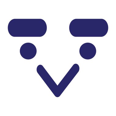 kalın kaşlı kuş yüzü simgesi parlak neon rengi