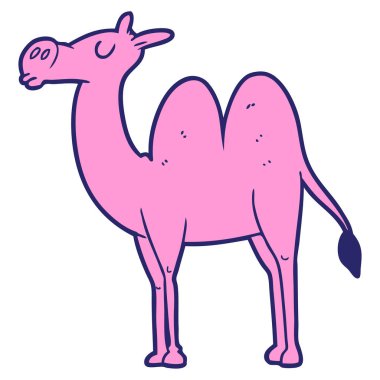 parlak neon renkli çizgi film devesi